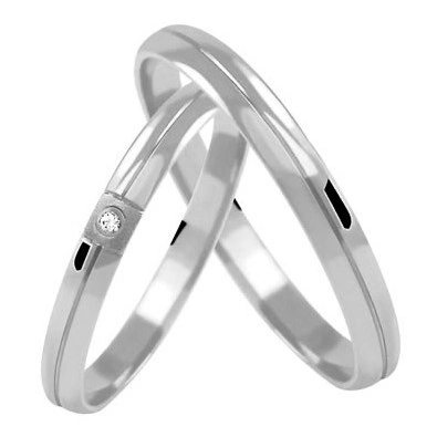 Honora White - jemné snubní prstýnky z bílého zlata