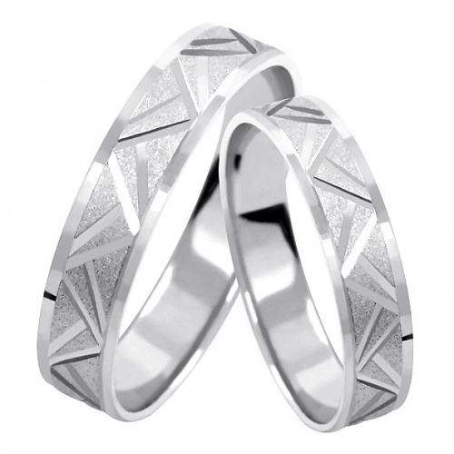 Loris White-prsteny pro novomanžely z bílého zlata