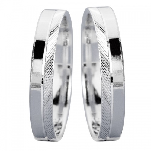 Apache White - snubní prsteny v moderním designu