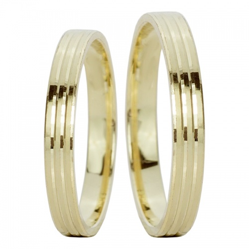 Gold Asten - zlaté snubní prsteny s rytinou