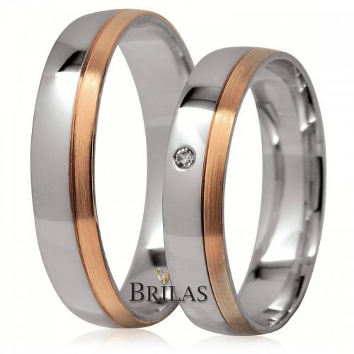 Sibilla Colour I RW - kombinované svatební prsteny