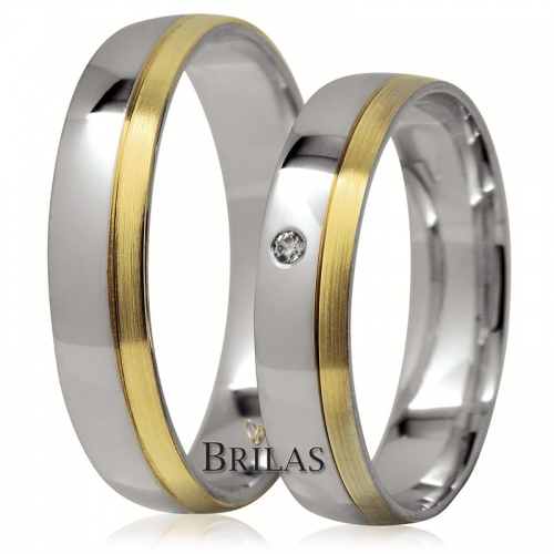 Sibilla Colour I GW - zlaté kombinované svatební prsteny
