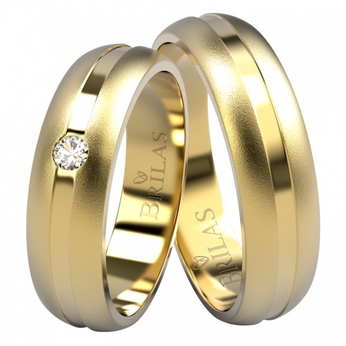 Lorenza Gold - svatební prsteny ze žlutého zlata