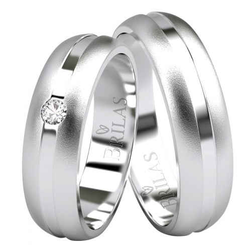 Lorenza White - svatební prsteny z bílého zlata