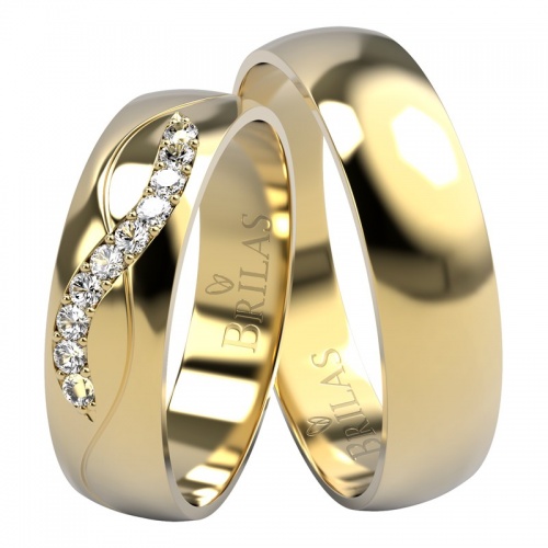 Perun Gold - lesklé snubní prsteny ze žlutého zlata