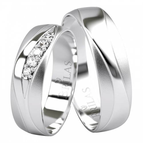 Kornelie White - snubní prsteny z bílého zlata
