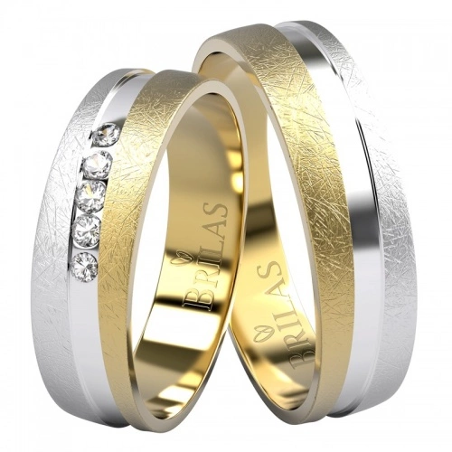 Bettino Colour GW - snubáky z kombinovaného bílého a žlutého zlata