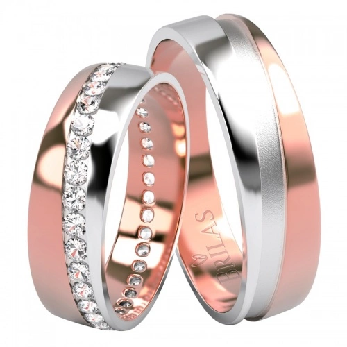 Michelangelo Colour RW - snubní prsteny v kombinovaném zlatě 