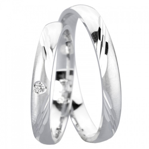 Rain Silver  - stříbrné snubní prsteny 