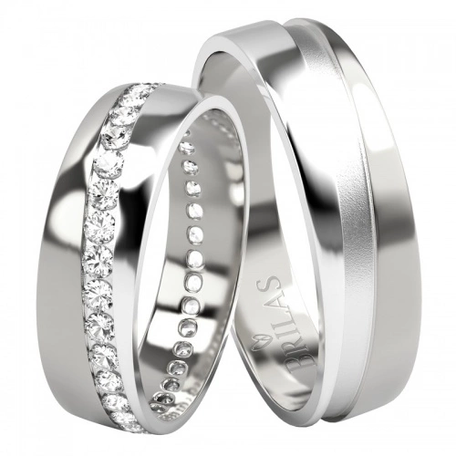 Michelangelo White - snubní prsteny z bílého zlata