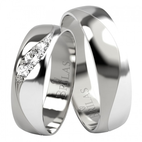 Laeca White - snubní prsteny z bílého zlata