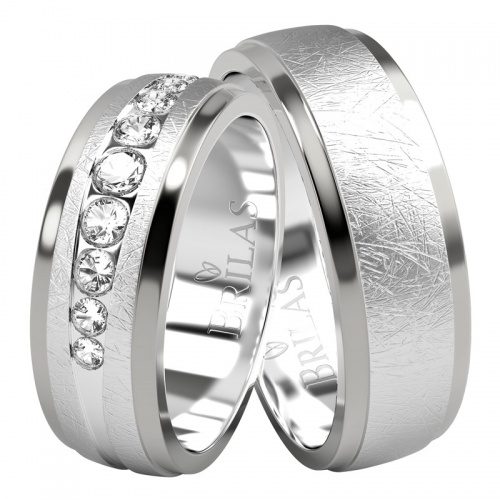 Delores White - snubní prsteny z bílého zlata