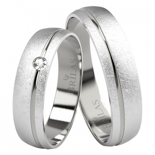 Jordana White - netradiční snubní prsteny z bílého zlata