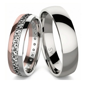 Rosalia RW zlato + Marinela chirurgická ocel  - kombinace materiálů