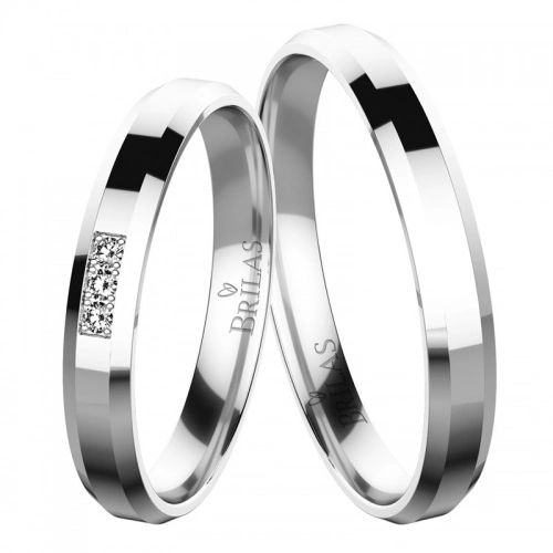 Sebastiana White snubní prstýnky z bílého zlata