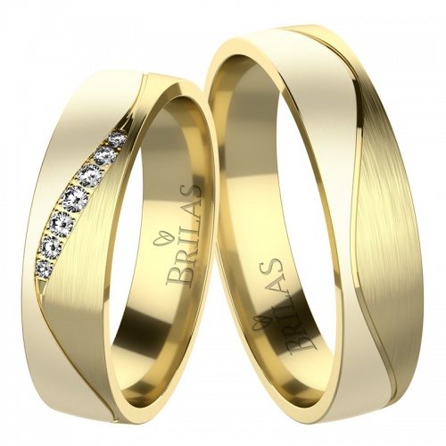 Celestina Gold snubní prsteny ze žlutého zlata