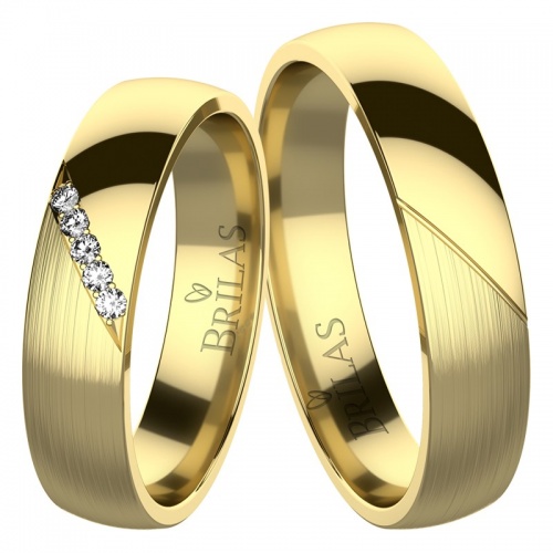 Rebeca Gold Briliant snubní prsteny ze žlutého zlata