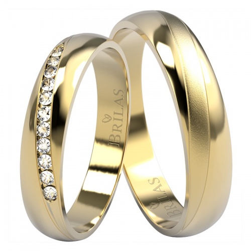 Salme Gold Briliant snubní prsteny ze žlutého zlata s diamanty