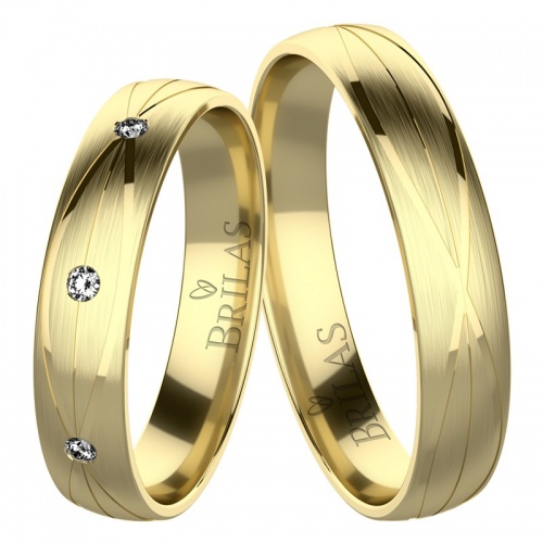 Brenda Gold snubní prsteny ze žlutého zlata