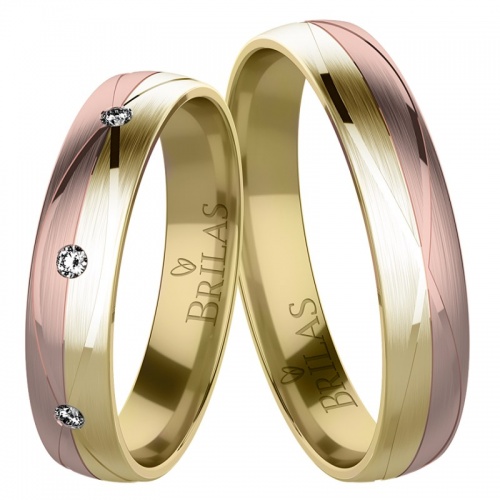 Brenda Colour RG snubní prsteny z kombinovaného zlata