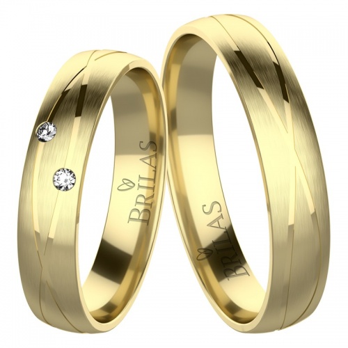Isabela Gold snubní prsteny ze žlutého zlata