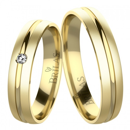 Marion Gold snubní prsteny ze žlutého zlata