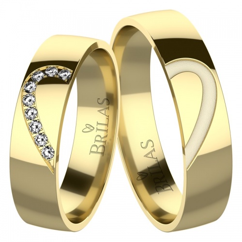 Constanza Gold  jemné snubní prsteny ze žlutého zlata