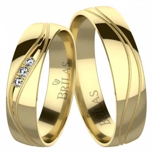 Ema Gold snubní prsteny ze žlutého zlata