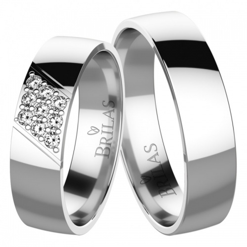 Silvia White krásné snubní prsteny z bílého zlata