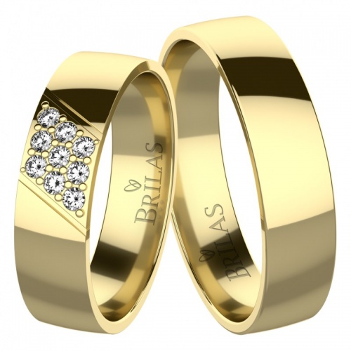 Silvia Gold snubní prsteny ze žlutého zlata