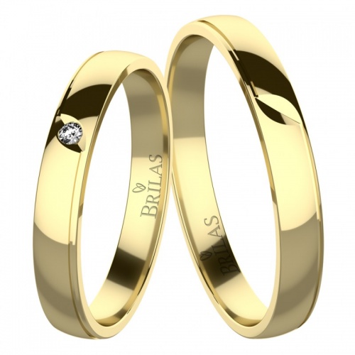 Rumba Gold snubní prsteny ze žlutého zlata