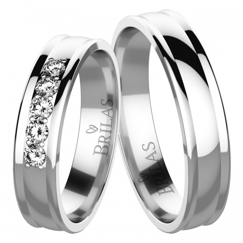 Nikola White snubní prsteny z bílého zlata