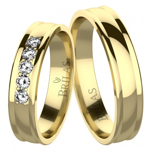 Nikola Gold snubní prsteny ze žlutého zlata