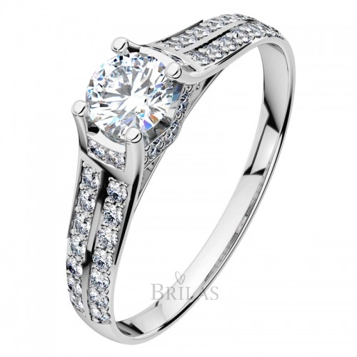 Apolonia White  prsten z bílého zlata