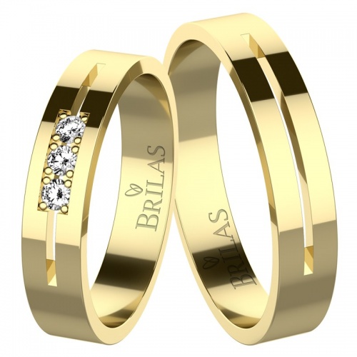 Clemente Gold snubní prsteny ze žlutého zlata