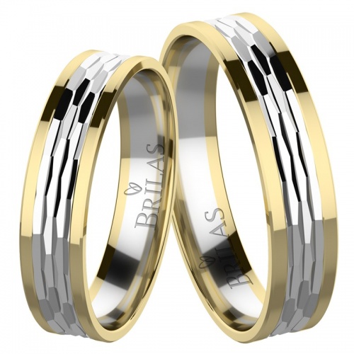 Dreamer Colour GW snubní prsteny ze žlutého a bílého zlata