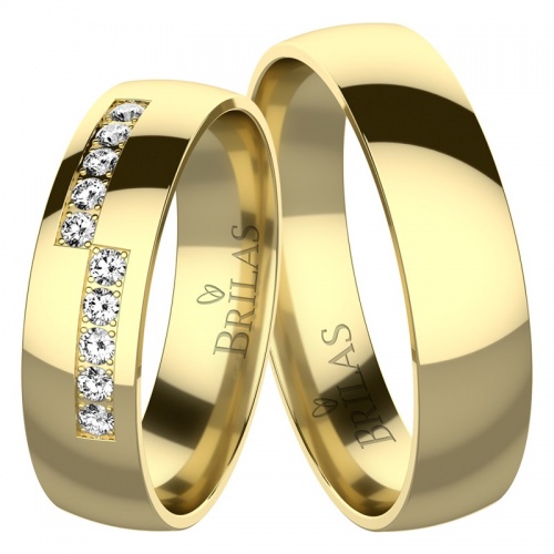 Timea Gold snubní prsteny ze žlutého zlata