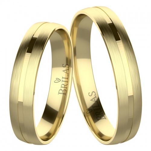 Flora Gold snubní prsteny ze žlutého zlata