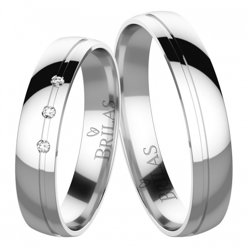 Dominika White snubní prsteny z bílého zlata