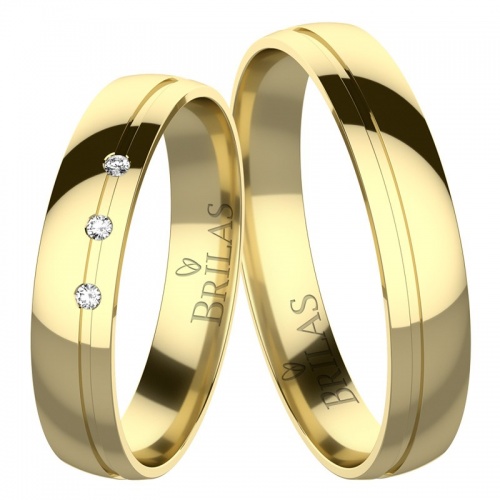 Dominika Gold snubní prsteny ze žlutého zlata