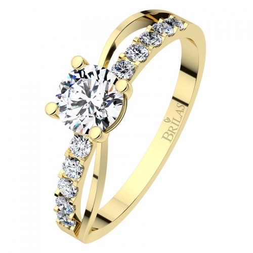Paloma Gold zajímavý zásnubní prsten ze žlutého zlata
