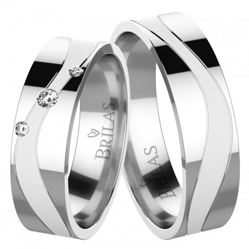 Dina White snubní prstýnky z bílého zlata