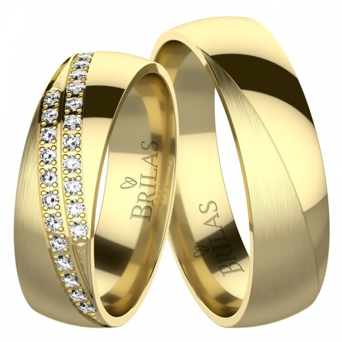 Polárka Gold snubní prsteny ze žlutého zlata