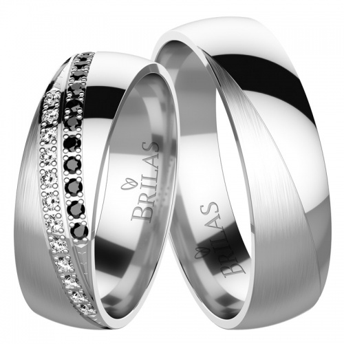 Polárka BW White snubní prsteny z bílého zlata