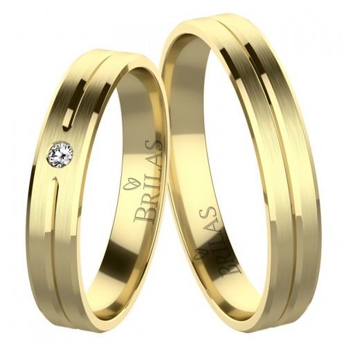 Naomi Gold snubní prsteny ze žlutého zlata