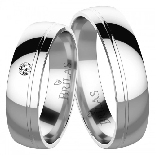 Orsola White originální snubní prstýnky z bílého zlata