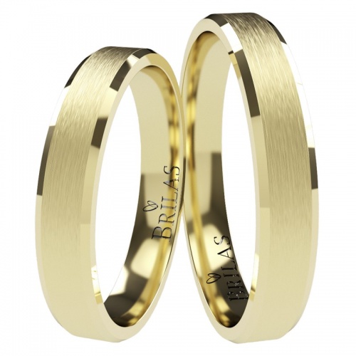 Visa Gold snubní prsteny ze žlutého zlata