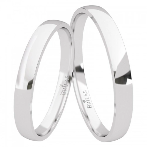 Slim White drobné snubní prstýnky