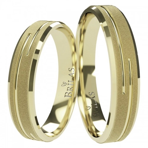 Raven Gold decentní snubní prstýnky ze žlutého zlata