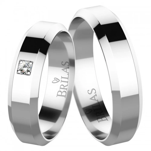 Andromeda White Diamond  snubní prsteny z bílého zlata